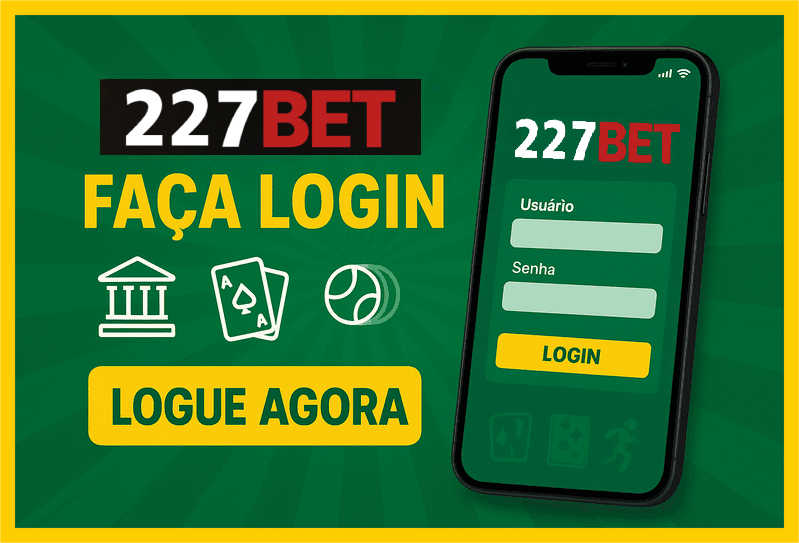Imagem destacando login seguro na 227BET para novos usuários